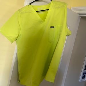Neon yellow figs scrubs